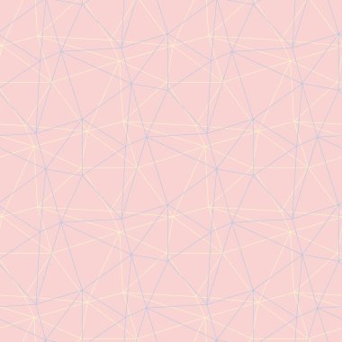 Geometrik seamless modeli. Soluk pembe arka plan duvar kağıtları, Tekstil ve kumaş için mavi ve bej elemanları ile