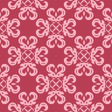 Kırmızı çiçek sorunsuz arka plan. Tekstil ve duvar kağıtları için dekoratif desen