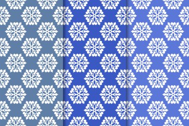 Çiçek süsler kümesi. Mavi dikey Dikişsiz desen. Duvar kağıdı arka plan