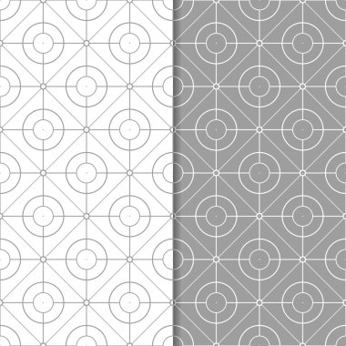 Gri ve beyaz geometrik parmak izi. Web, Tekstil ve duvar kağıtları için dikişsiz desen seti