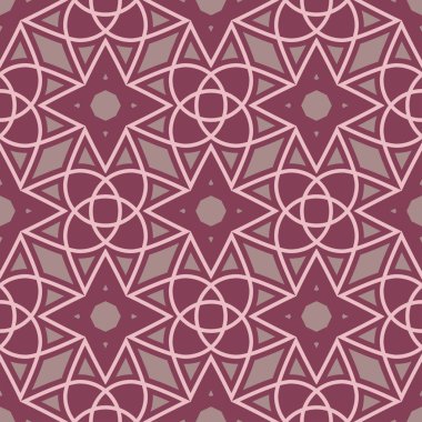 Geometrik öğelerle seamless modeli. Kumaşlar, duvar kağıtları ve Tekstil için koyu kırmızı arka plan