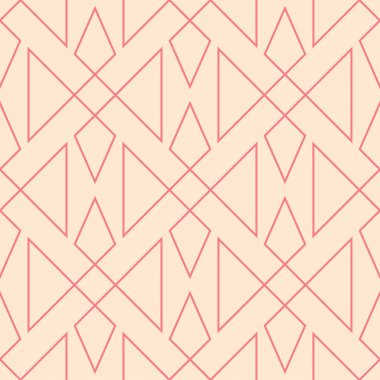 Geometrik süsleme. Kırmızı ve bej seamless modeli web, Tekstil ve duvar kağıtları için