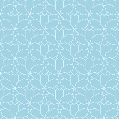 Geometrik süsleme. Hafif mavi seamless modeli web, Tekstil ve duvar kağıtları için