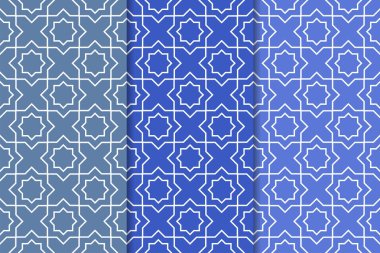 Mavi geometrik dikey Dikişsiz desen web, Tekstil ve duvar kağıtları için