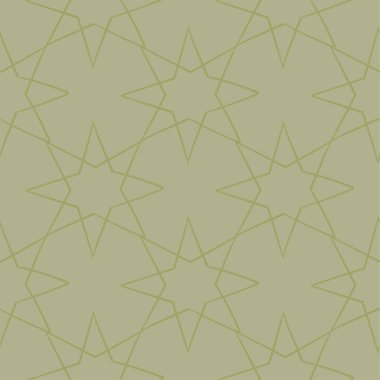 Zeytin yeşili geometrik süsleme. Web, Tekstil ve duvar kağıtları için seamless modeli