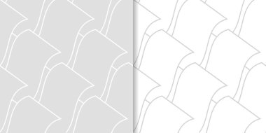 Işık gri geometrik süsler. Web, Tekstil ve duvar kağıtları için dikişsiz desen seti