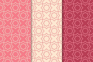 Kiraz kırmızı geometrik dikey Dikişsiz desen web, Tekstil ve duvar kağıtları için