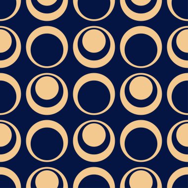 Altın mavi geometrik süsleme. Web, Tekstil ve duvar kağıtları için seamless modeli