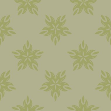 Zeytin yeşili çiçek süsleme. Tekstil ve duvar kağıtları için seamless modeli