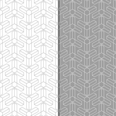 Gri ve beyaz geometrik Dikişsiz desen web, Tekstil ve duvar kağıtları için