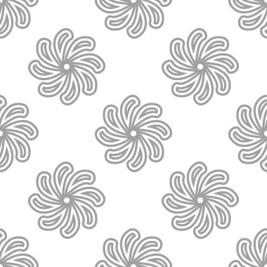 Beyaz arka plan üzerine açık gri çiçek öğe. Tekstil ve duvar kağıtları için seamless modeli