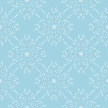 Mavi zemin üzerine beyaz çiçek sorunsuz tasarım