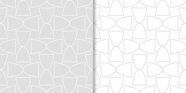 Işık gri geometrik süsler. Web, Tekstil ve duvar kağıtları için dikişsiz desen seti