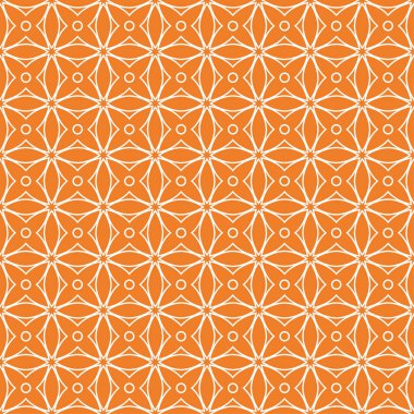 Turuncu geometrik süsleme. Web, Tekstil ve duvar kağıtları için seamless modeli