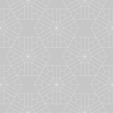 Gri ve beyaz geometrik tek renkli süs. Web, Tekstil ve duvar kağıtları için seamless modeli