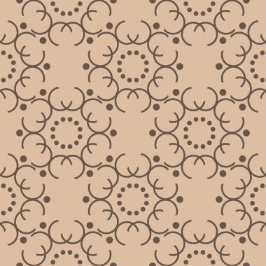 Bej ve kahverengi geometrik seamless modeli web, Tekstil ve duvar kağıtları için