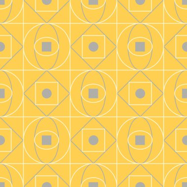 Geometrik seamless modeli. Sarı arka plan duvar kağıtları, Tekstil ve kumaş için