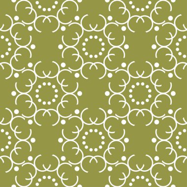 Zeytin yeşili ve beyaz geometrik seamless modeli web, Tekstil ve duvar kağıtları için