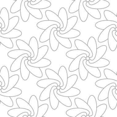 Beyaz arka plan üzerine açık gri çiçek süsleme. Tekstil ve duvar kağıtları için seamless modeli