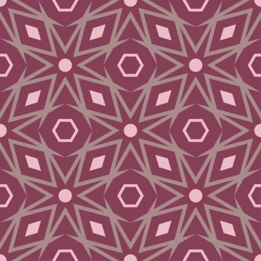 Mor kırmızı geometrik sorunsuz zemin. Karanlık koyu kırmızı arka plan duvar kağıtları, Tekstil ve kumaş için