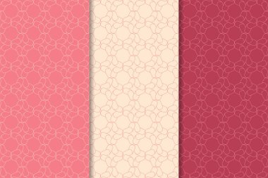 Web, Tekstil ve duvar kağıtları için dikey Dikişsiz desen kiraz kırmızı geometrik dizi