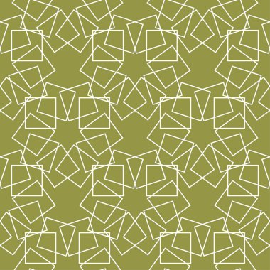Zeytin yeşili geometrik süsleme. Web, Tekstil ve duvar kağıtları için seamless modeli