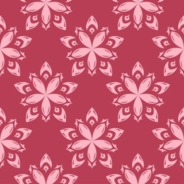 Kiraz pembe çiçek süsleme. Tekstil ve duvar kağıtları için seamless modeli