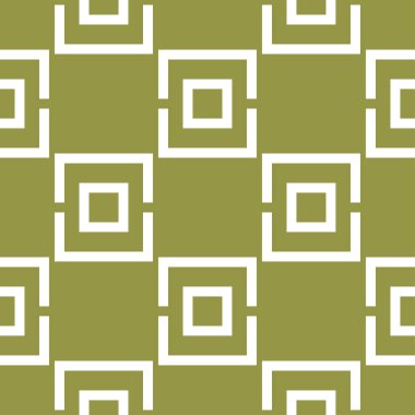 Zeytin yeşili ve beyaz geometrik süsleme. Web, Tekstil ve duvar kağıtları için seamless modeli