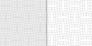 Işık gri geometrik süsler. Web, Tekstil ve duvar kağıtları için dikişsiz desen seti