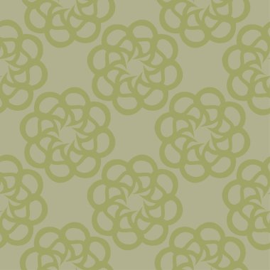 Zeytin yeşili çiçek süsleme. Tekstil ve duvar kağıtları için seamless modeli