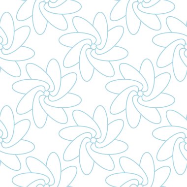 Beyaz zemin üzerine mavi çiçek süsleme. Tekstil ve duvar kağıtları için seamless modeli