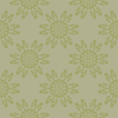 Zeytin yeşili çiçek süsleme. Tekstil ve duvar kağıtları için seamless modeli
