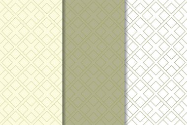 Web, Tekstil ve duvar kağıtları için dikey Dikişsiz desen zeytin yeşil ve beyaz geometrik dizi