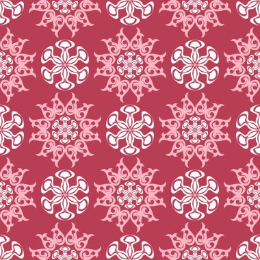 Çiçek seamless modeli. Arka plan duvar kağıtları, Tekstil ve kumaş kırmızı boyalı