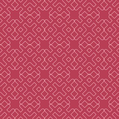 Geometrik süsleme. Kırmızı ve soluk pembe seamless modeli web, Tekstil ve duvar kağıtları için