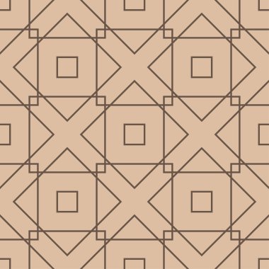 Kahverengi geometrik süsleme. Web, Tekstil ve duvar kağıtları için seamless modeli