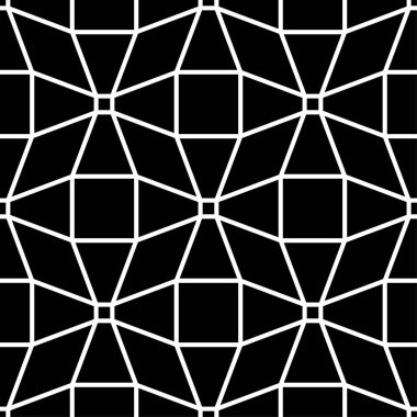 Geometrik süsleme. Siyah ve beyaz seamless modeli web, Tekstil ve duvar kağıtları için