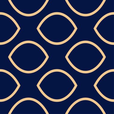 Altın mavi geometrik süsleme. Web, Tekstil ve duvar kağıtları için seamless modeli