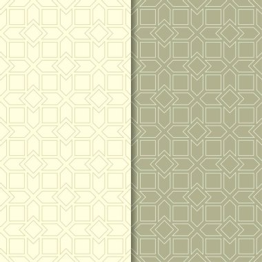 Zeytin yeşili kesintisiz geometrik desenler web, Tekstil ve duvar kağıtları için ayarla