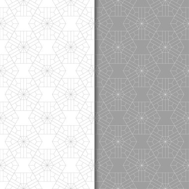 Web, Tekstil ve duvar kağıtları için dikişsiz desen gri ve beyaz geometrik dizi