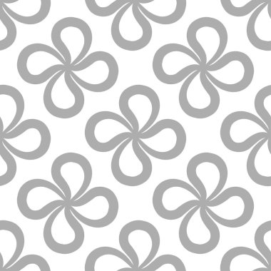 Tekstil, kumaş veya duvar kağıtları için soyut seamless modeli. Gri ve beyaz arka plan