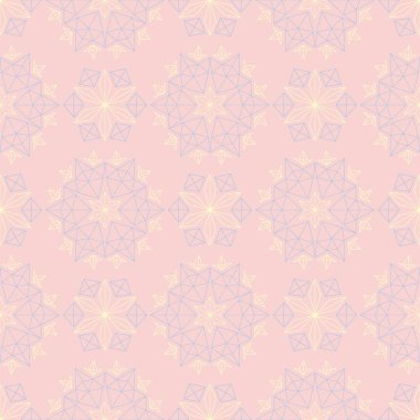 Çiçek seamless modeli. Soluk pembe arka plan duvar kağıtları, Tekstil ve kumaş için ışık mavi ve sarı çiçek öğeleri