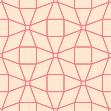 Geometrik süsleme. Kırmızı ve bej seamless modeli web, Tekstil ve duvar kağıtları için