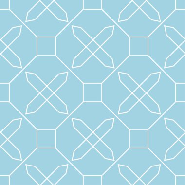 Lacivert ve beyaz geometrik süsleme. Web, Tekstil ve duvar kağıtları için seamless modeli