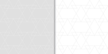 Açık gri geometrik yazdırır. Dikişsiz desen seti