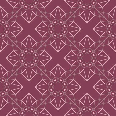 Mor kırmızı geometrik sorunsuz zemin. Karanlık koyu kırmızı arka plan duvar kağıtları, Tekstil ve kumaş için