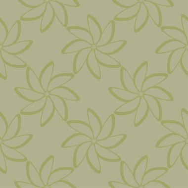 Zeytin yeşili çiçek süsleme. Tekstil ve duvar kağıtları için seamless modeli
