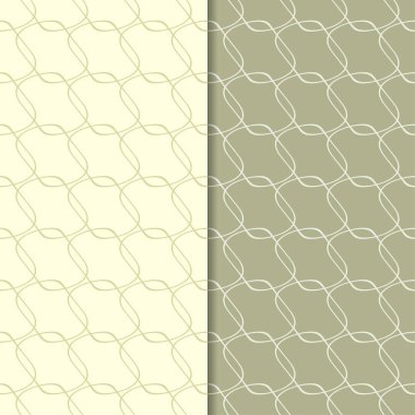Web, Tekstil ve duvar kağıtları için dikişsiz desen zeytin yeşili geometrik ayarla