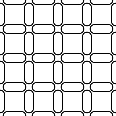 Siyah ve beyaz geometrik süsleme. Web, Tekstil ve duvar kağıtları için seamless modeli