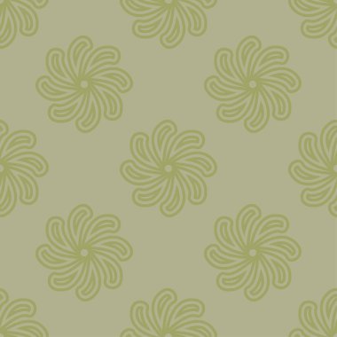 Zeytin yeşili çiçek süs tasarım. Tekstil ve duvar kağıtları için seamless modeli